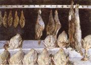 Gustave Caillebotte Still life Chicken painting